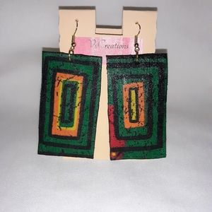 Custom African Fabric Retro Earrings